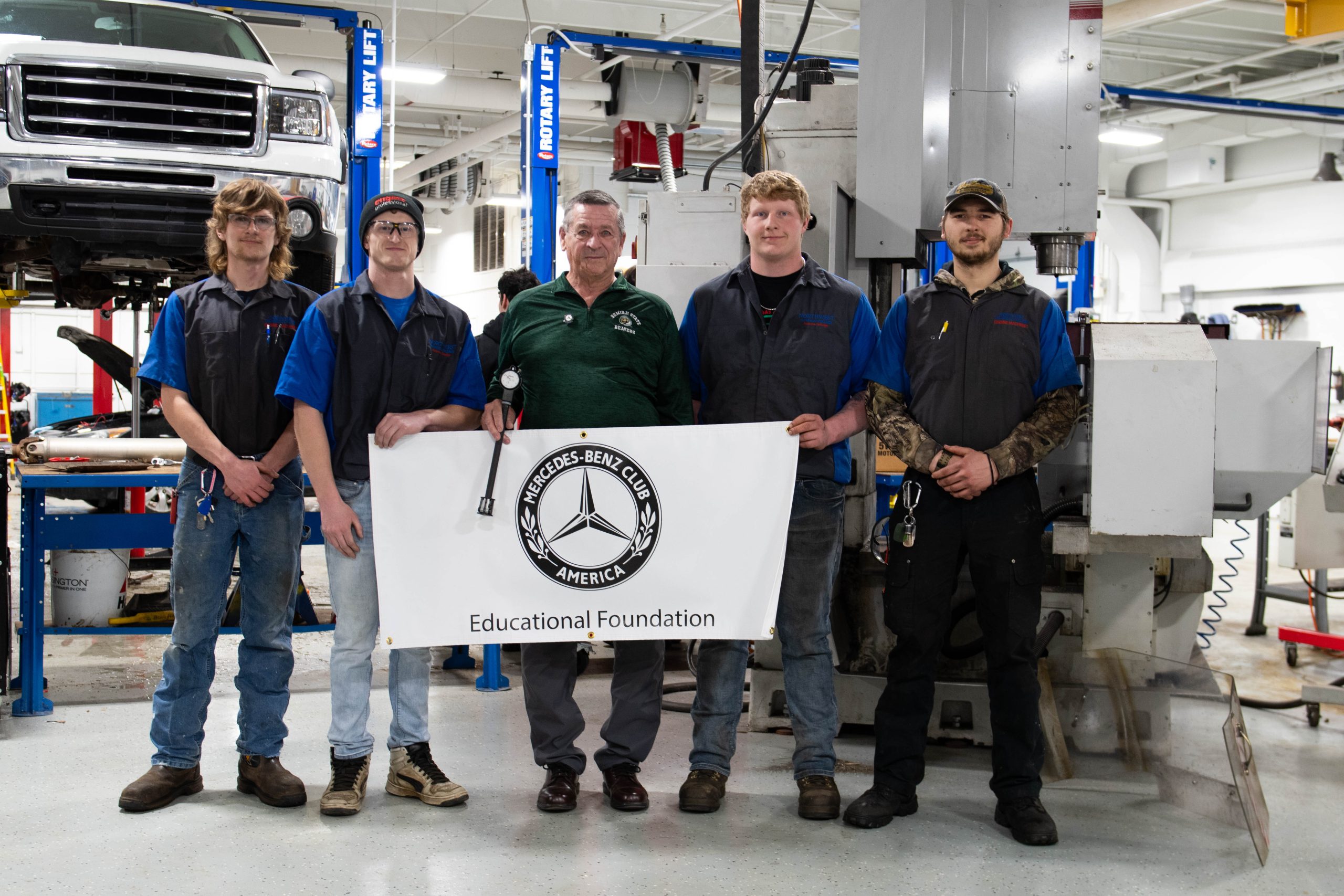 Jim Walrath and NTC automotive students